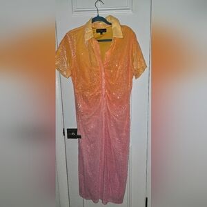 Size 18 Eloquii sequin multi-color dress